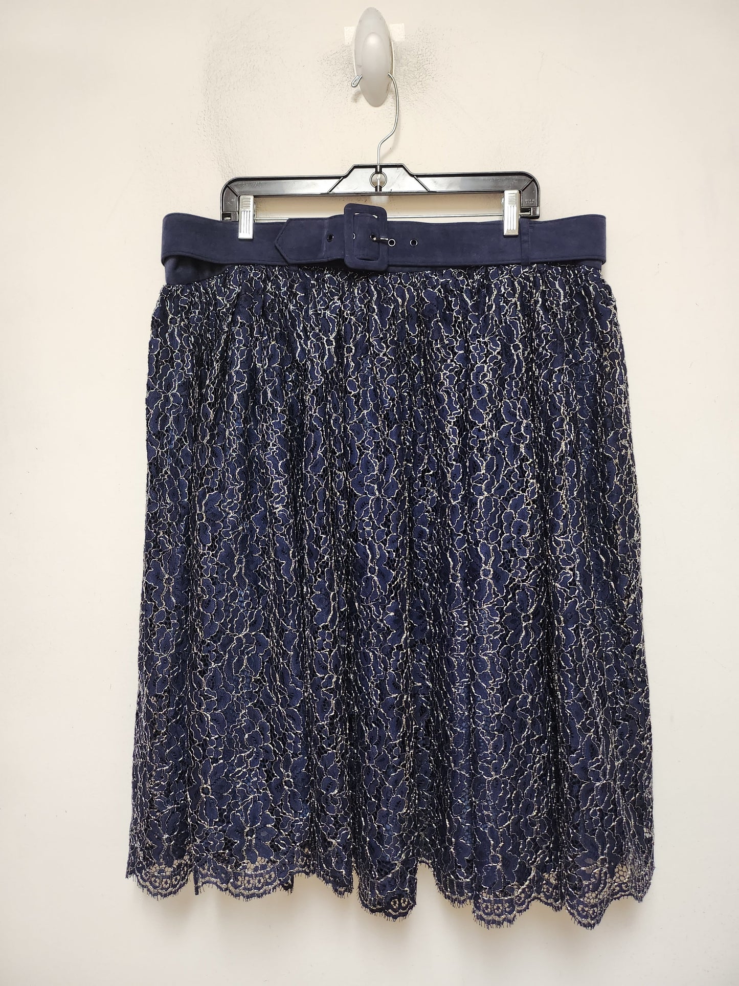 Skirt Midi By Modcloth In Blue & Silver, Size: 18