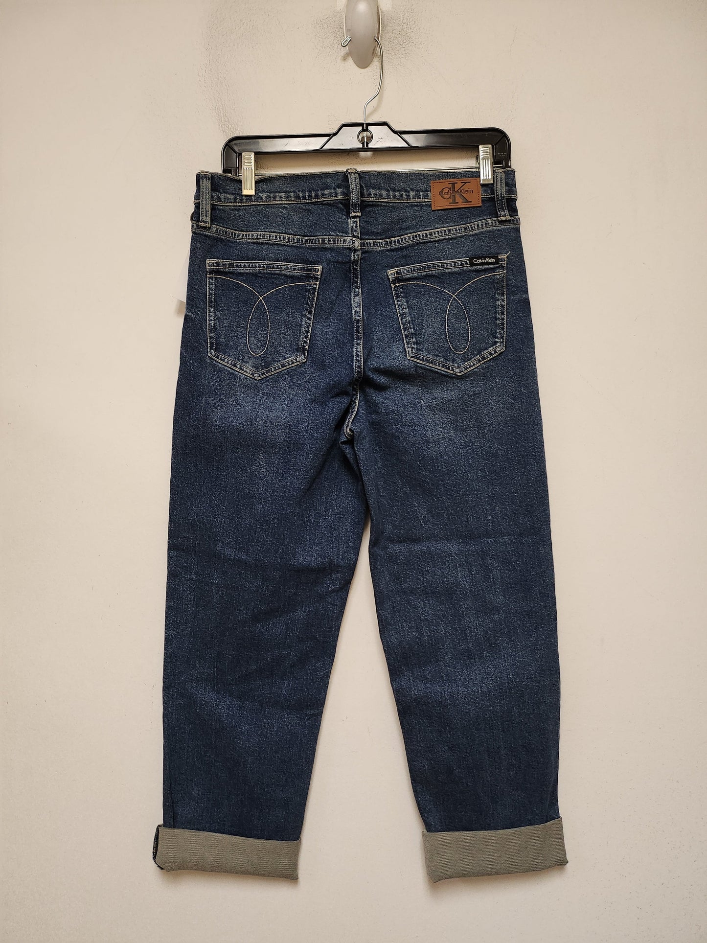 Jeans Straight By Calvin Klein In Blue Denim, Size: 6