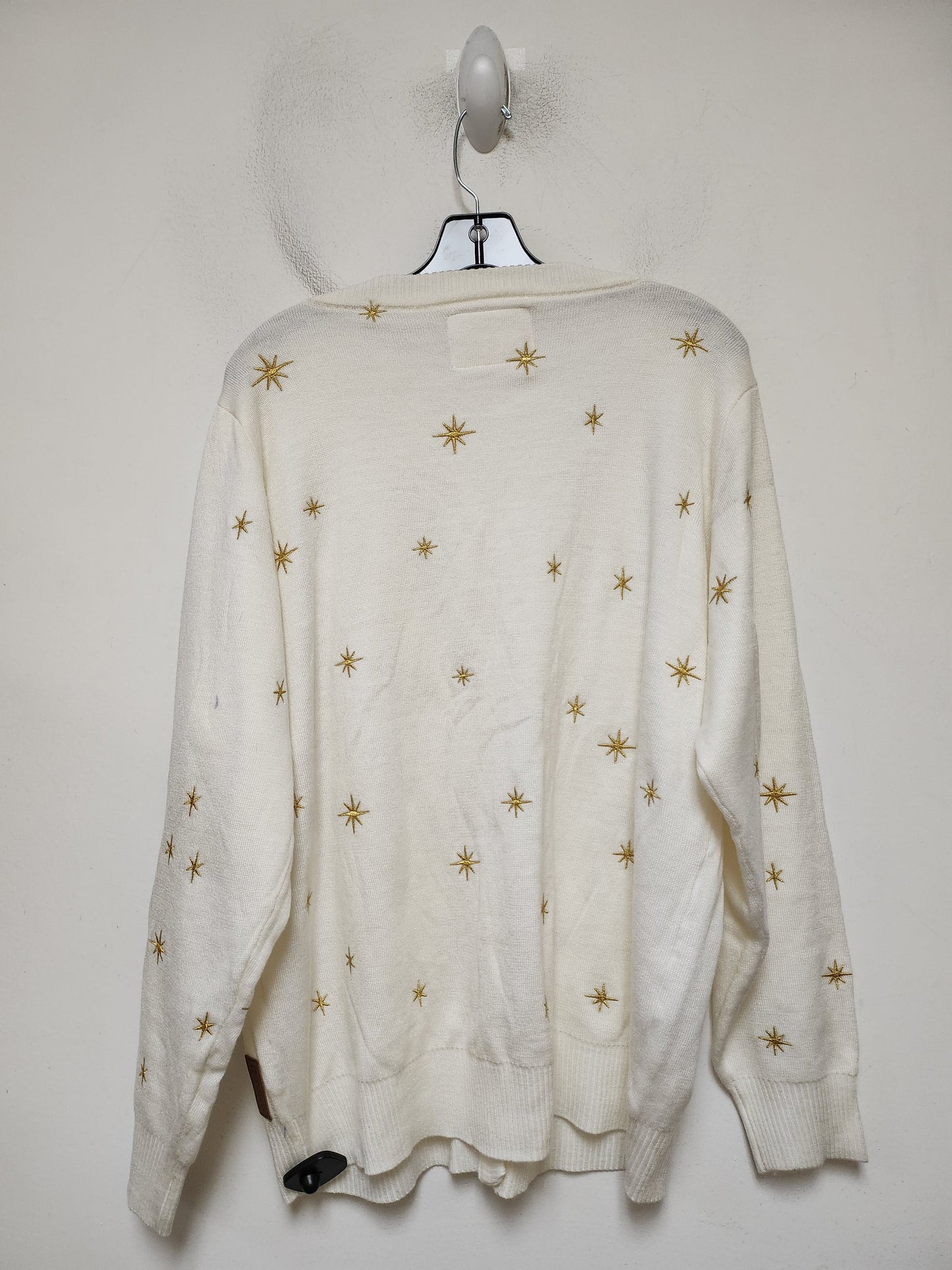 Cardigan By Clothes Mentor In Cream, Size: Xl