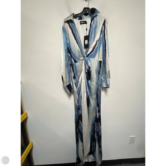 Dress Casual Maxi By Fashion Nova In Blue & White, Size: L