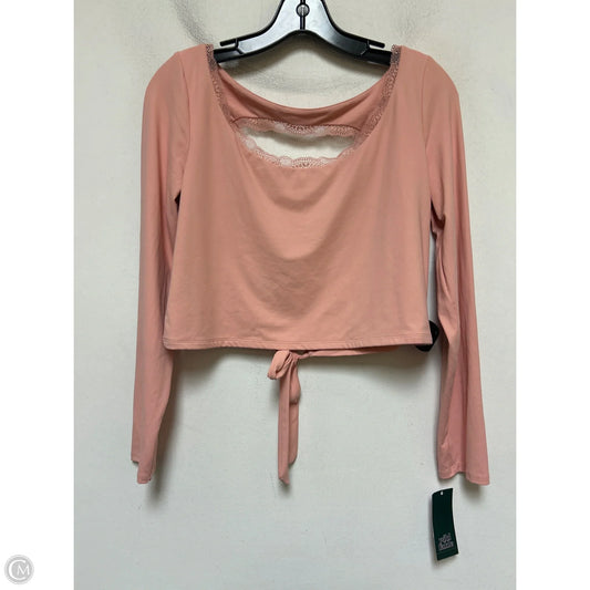 Top Long Sleeve By Wild Fable In Pink, Size: L