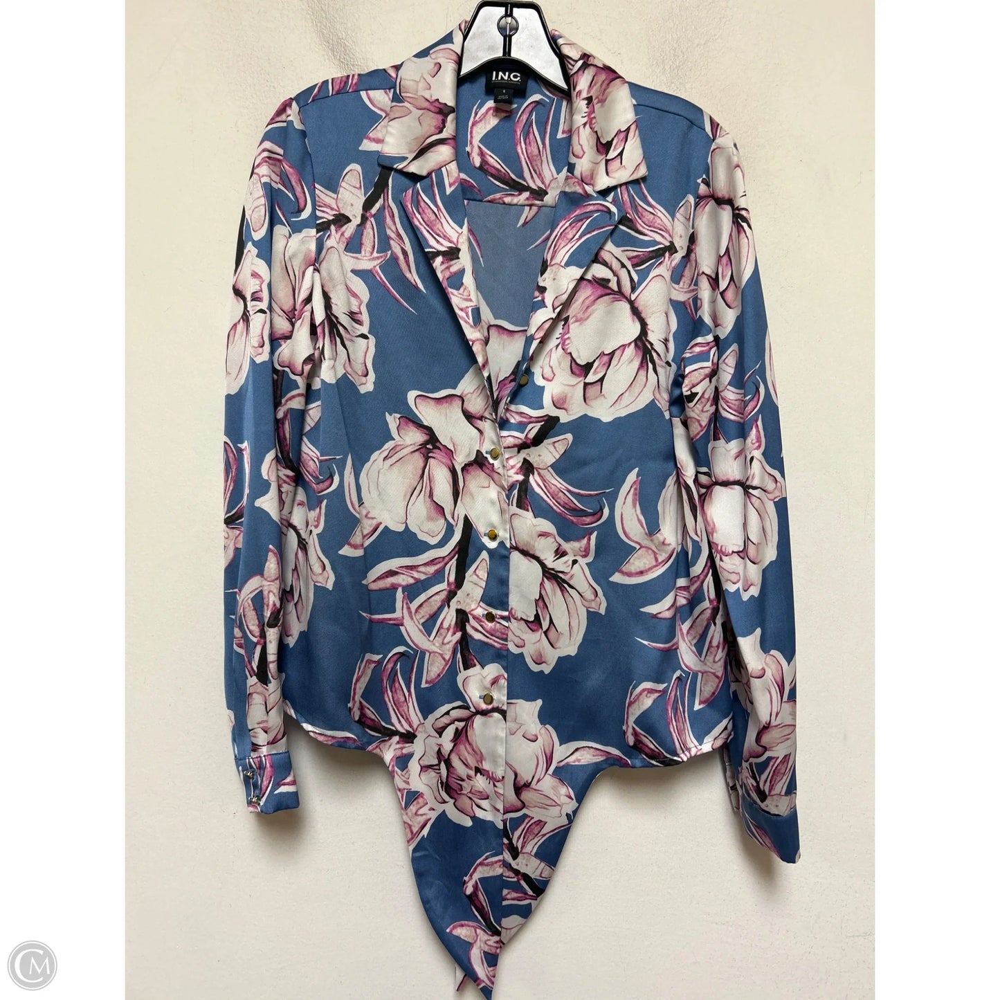 Top Long Sleeve By Inc In Floral Print, Size: S