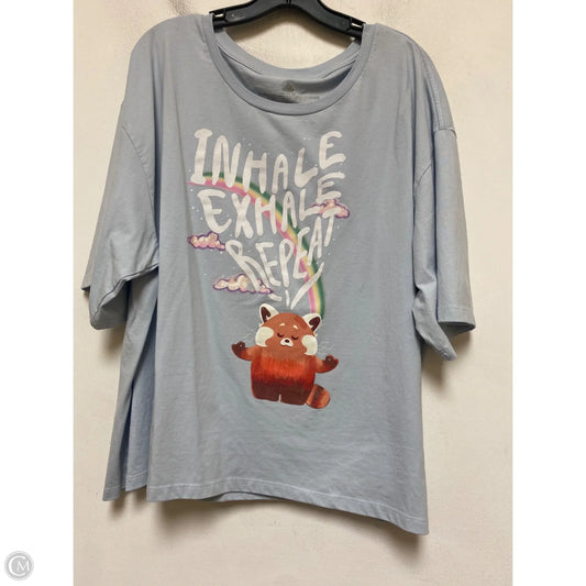 Top Short Sleeve Basic By Disney Store In Blue, Size: 2x