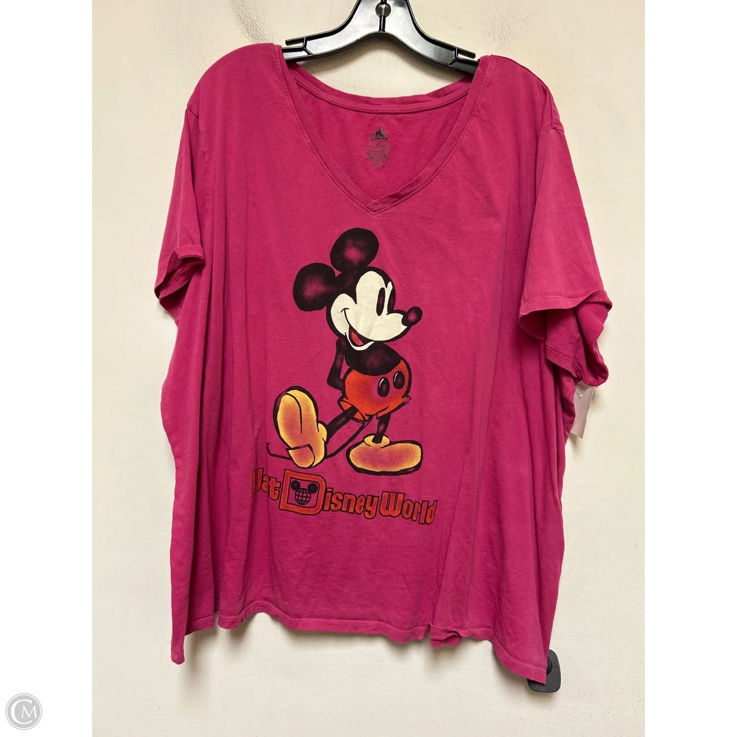 Top Short Sleeve Basic By Disney Store In Pink, Size: 3x