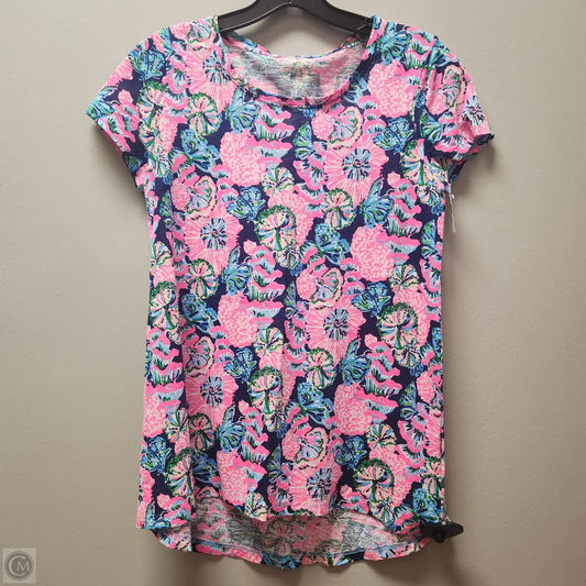 Top Short Sleeve Designer By Lilly Pulitzer In Blue, Size: Xs