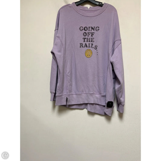 Sweatshirt Hoodie By Aerie In Purple, Size: M