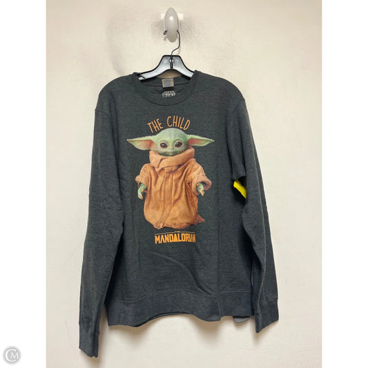 Sweatshirt Crewneck By Disney Store In Grey, Size: M