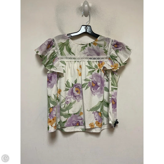 Top Short Sleeve By Marc New York In Floral Print, Size: S