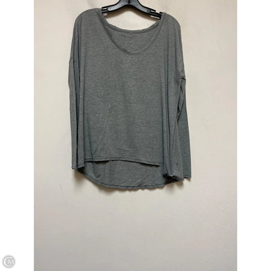 Athletic Top Long Sleeve Crewneck By Lululemon In Grey, Size: M