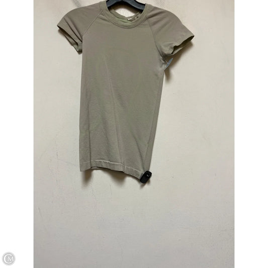 Athletic Top Short Sleeve By Lululemon In Green, Size: Xs