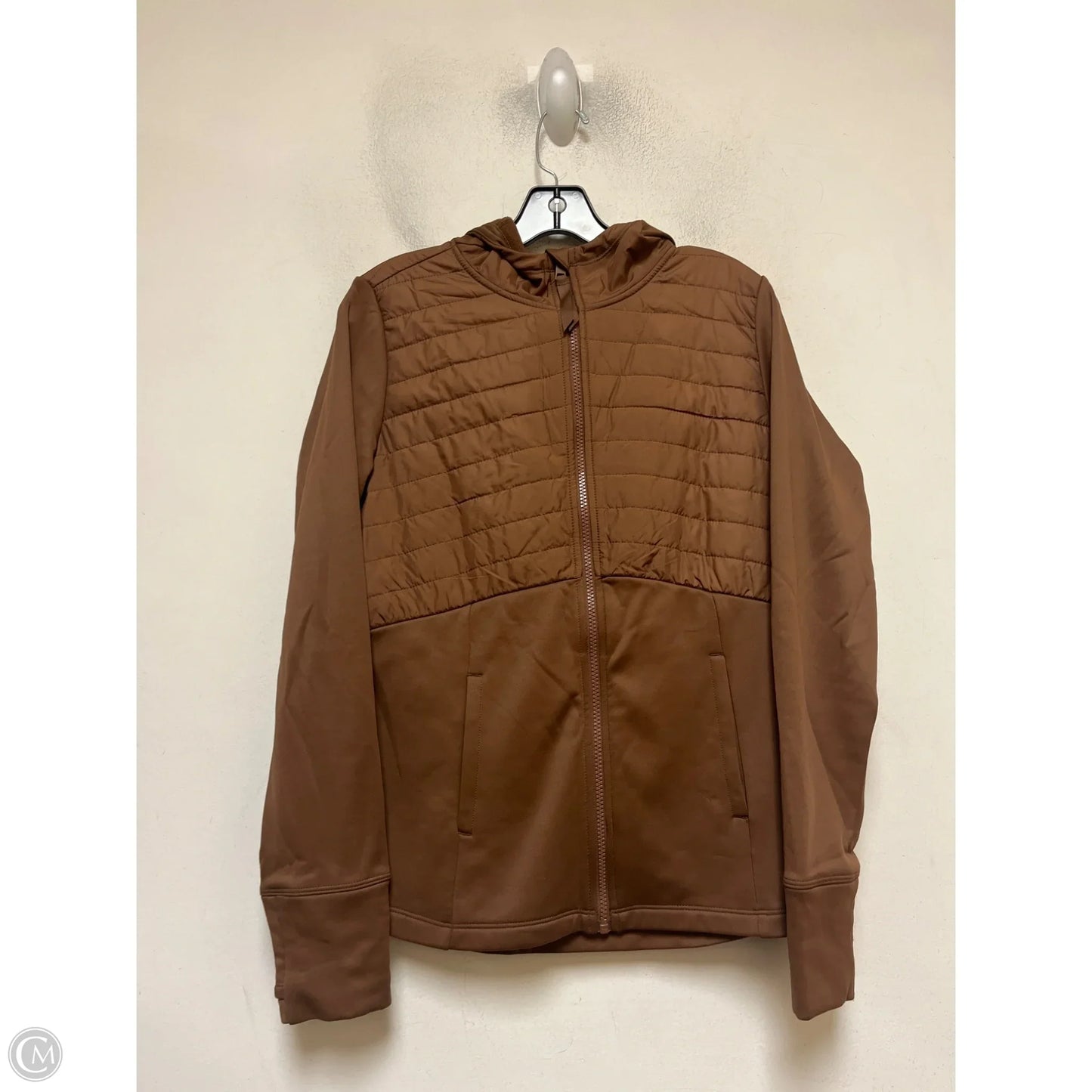 Athletic Jacket By Avia In Brown, Size: M
