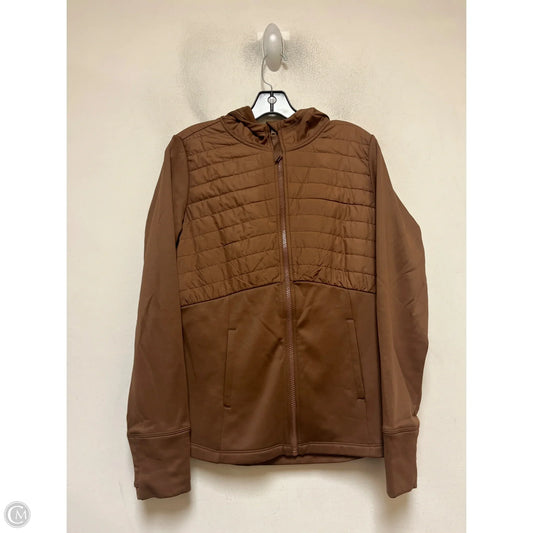Athletic Jacket By Avia In Brown, Size: M