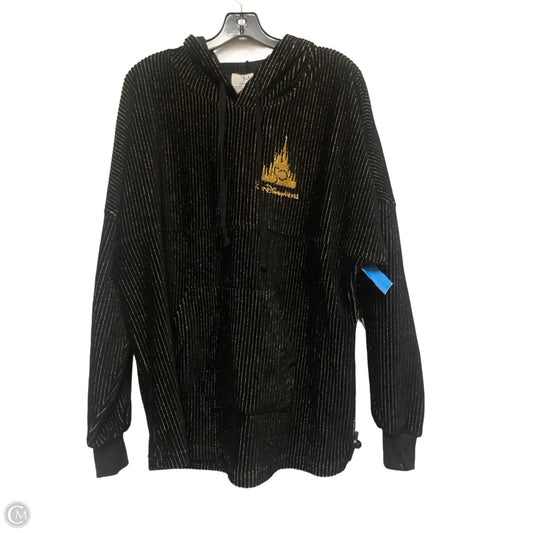 Sweatshirt Hoodie By Disney Store In Black & Gold, Size: M