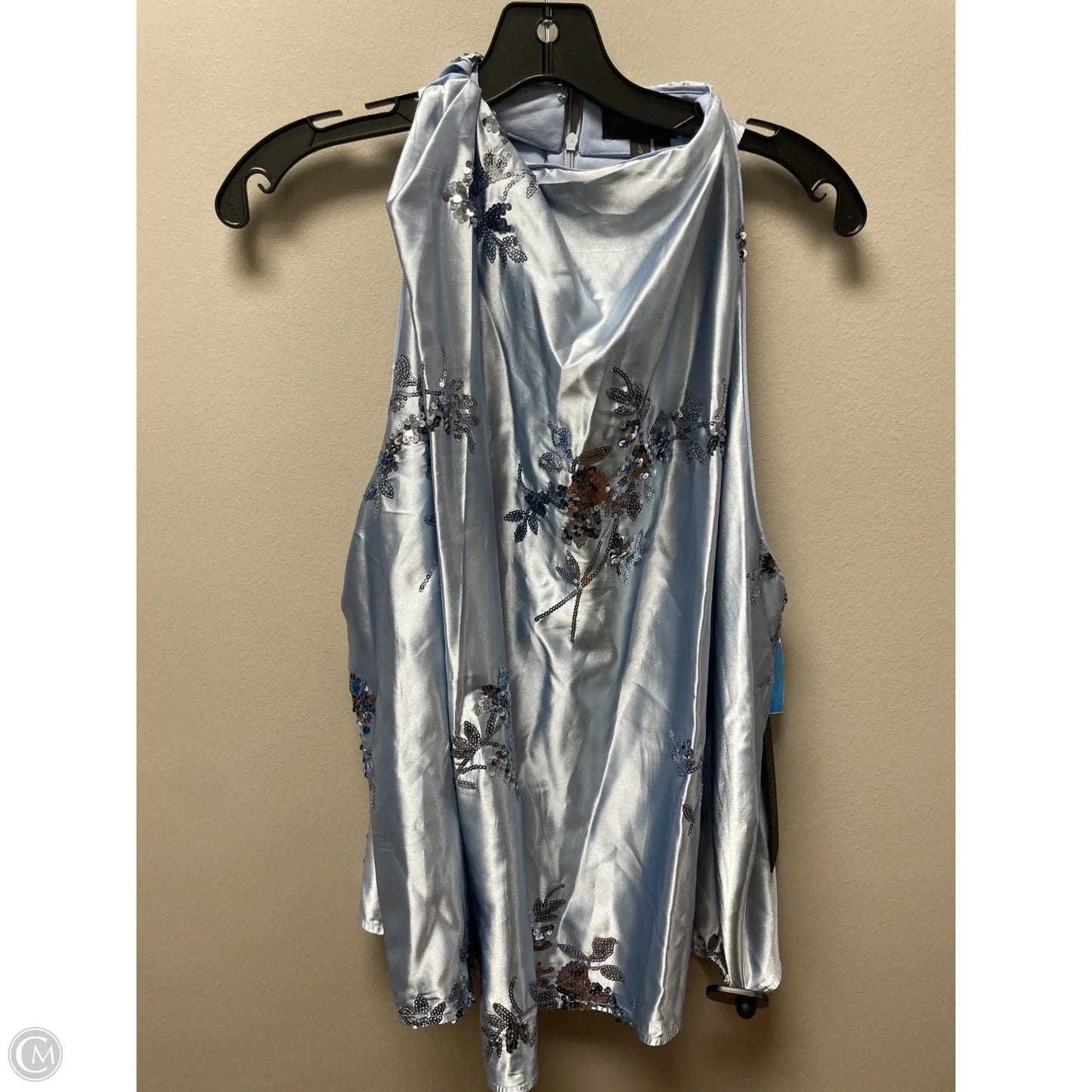 Top Sleeveless By Donna Karan In Blue, Size: L