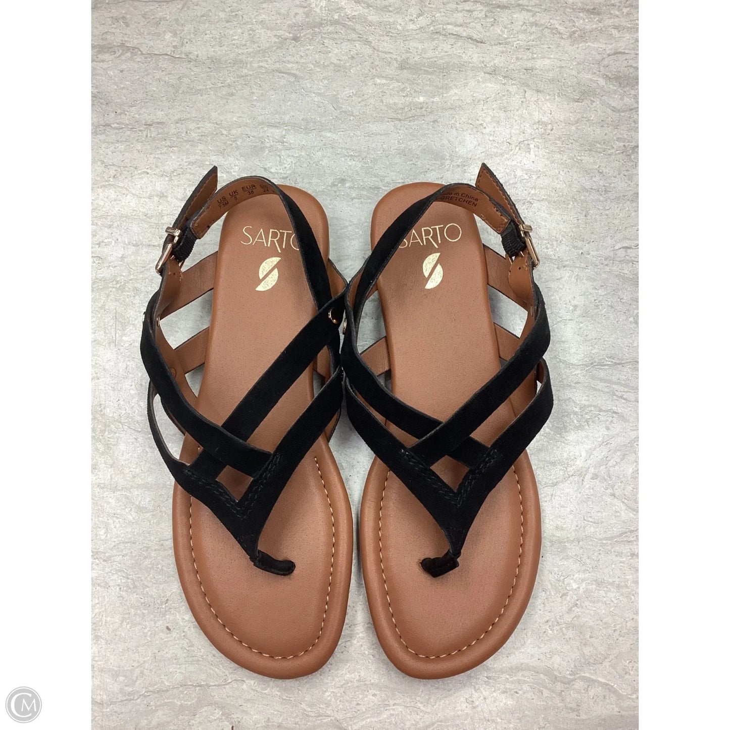 Sandals Flats By Franco Sarto In Black, Size: 7.5