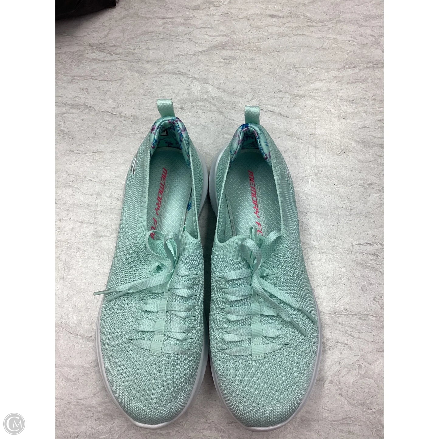 Shoes Sneakers By Skechers In Teal, Size: 7