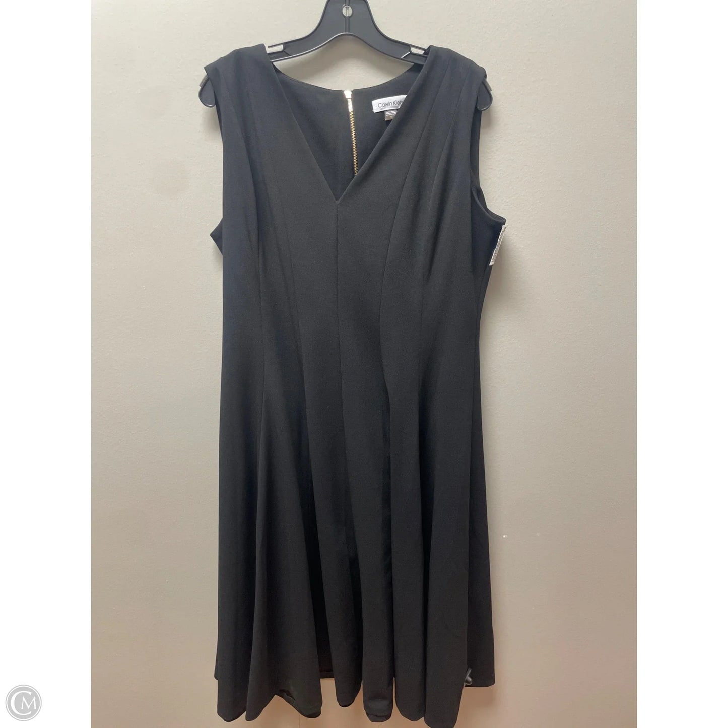 Dress Casual Midi By Calvin Klein In Black, Size: Xl