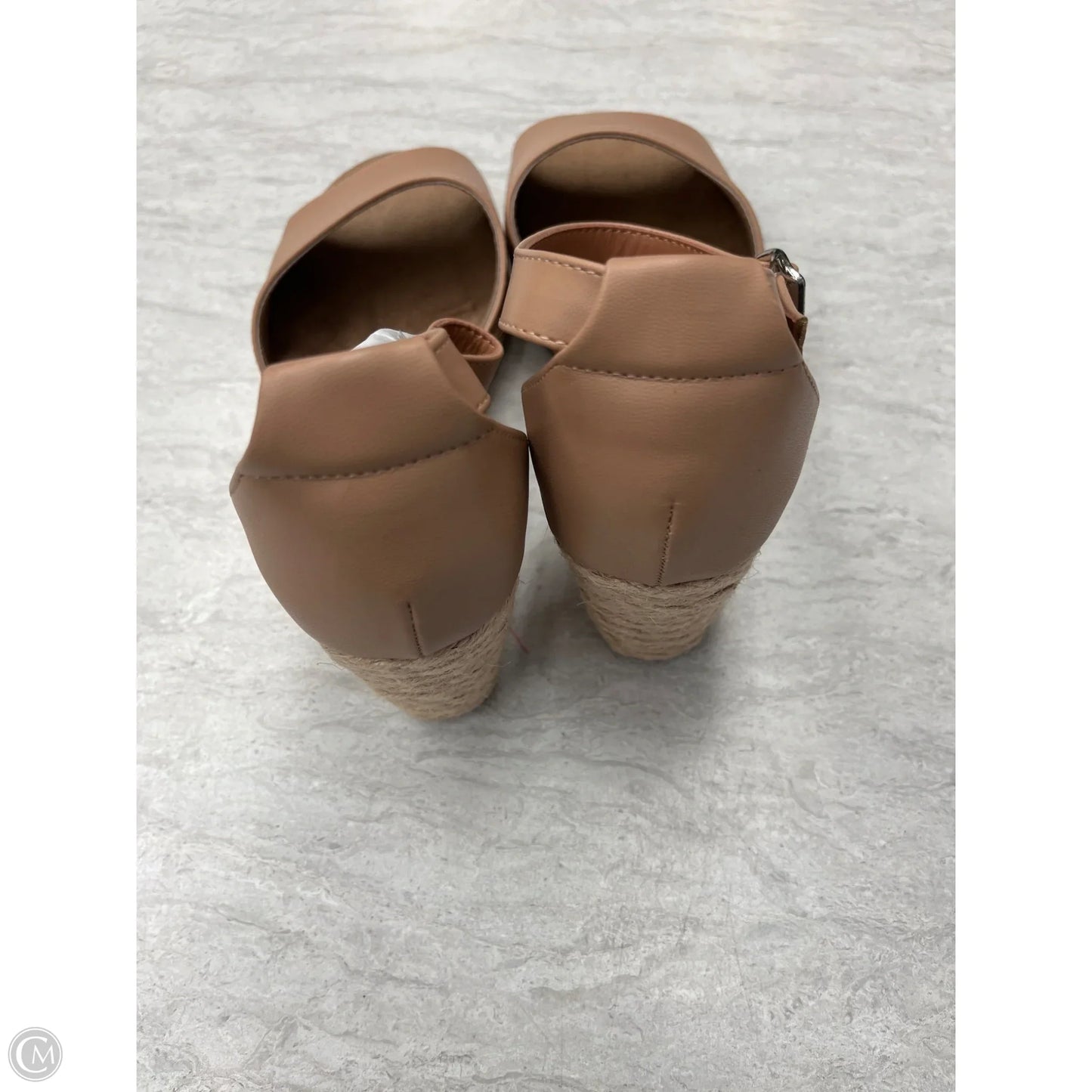 Sandals Heels Wedge By Style And Company In Tan, Size: 9