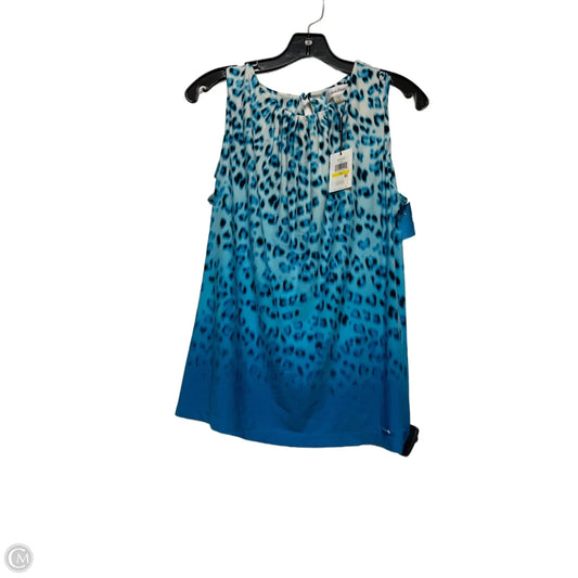 Top Sleeveless By Calvin Klein In Animal Print, Size: M