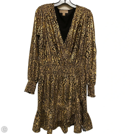 Dress Casual Short By Michael By Michael Kors In Black & Gold, Size: Xl