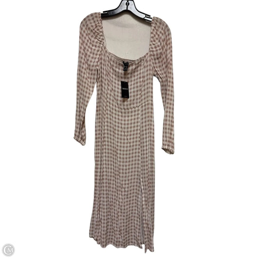 Dress Casual Midi By Forever 21 In Plaid Pattern, Size: M