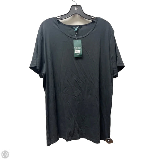Top Short Sleeve Basic By Lauren By Ralph Lauren In Black, Size: 3x