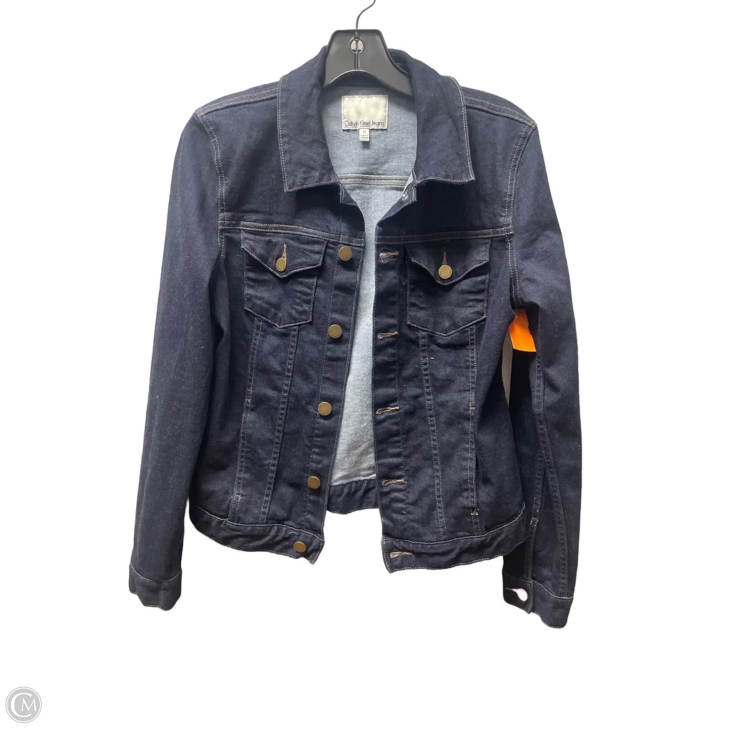 Jacket Denim By Calvin Klein In Blue Denim, Size: M