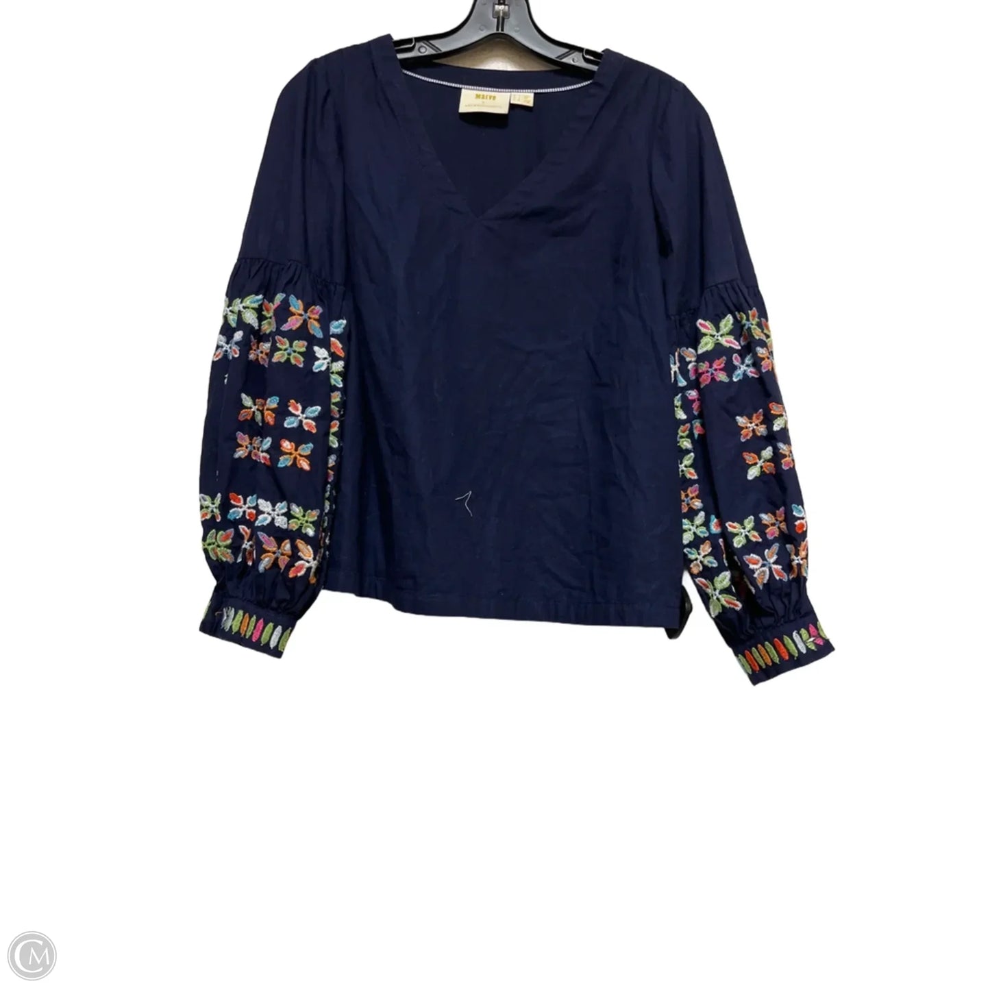 Top Long Sleeve By Maeve In Navy, Size: Xs