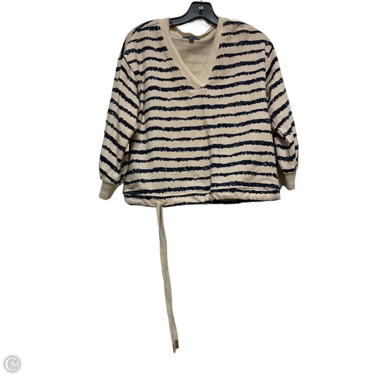 Top Long Sleeve By Democracy In Striped Pattern, Size: Sp