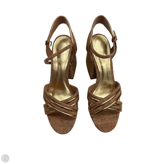 Shoes Heels Block By Schutz In Gold, Size: 9.5