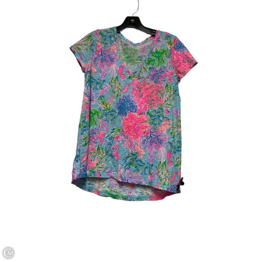 Top Short Sleeve Designer By Lilly Pulitzer In Coral, Size: S