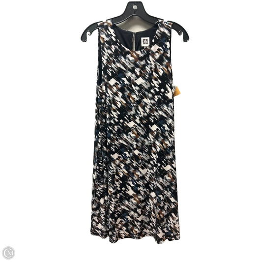 Dress Casual Short By Anne Klein In Black & Brown, Size: M