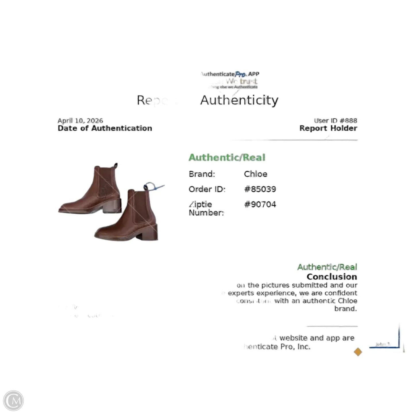Boots Luxury Designer By Chloe In Brown, Size: 7.5