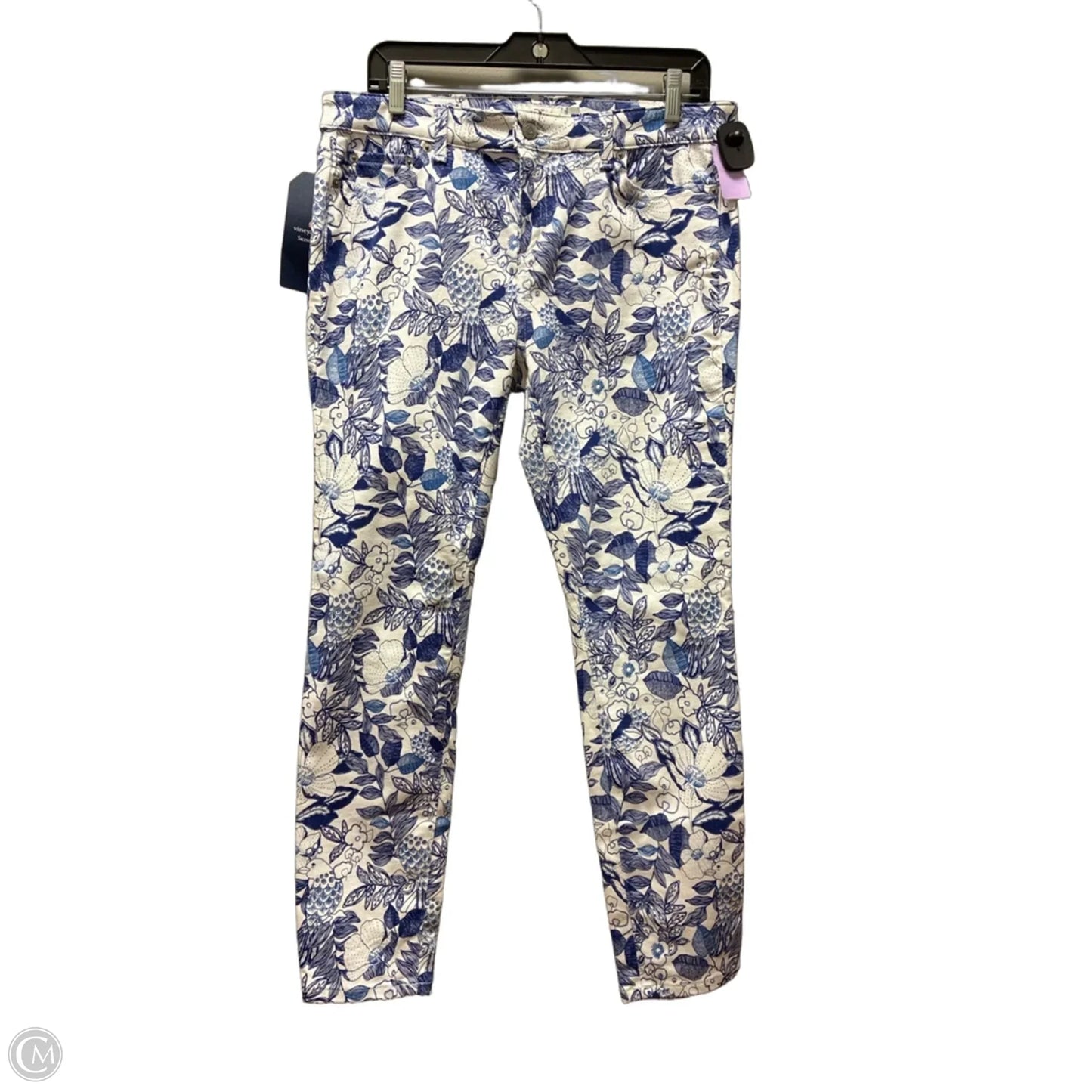 Jeans Straight By Vineyard Vines In Blue & White, Size: 12
