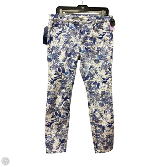 Jeans Straight By Vineyard Vines In Blue & White, Size: 12