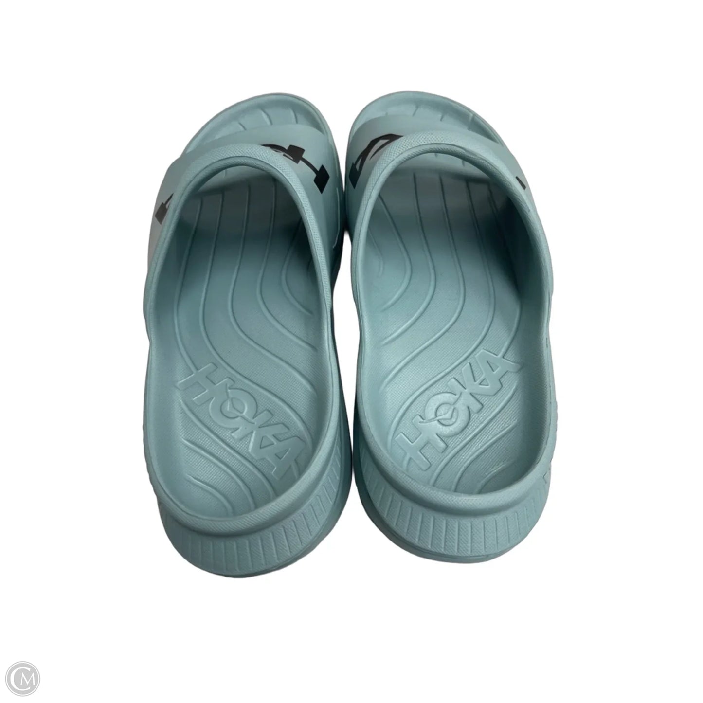Sandals Flats By Hoka In Black & Blue, Size: 9