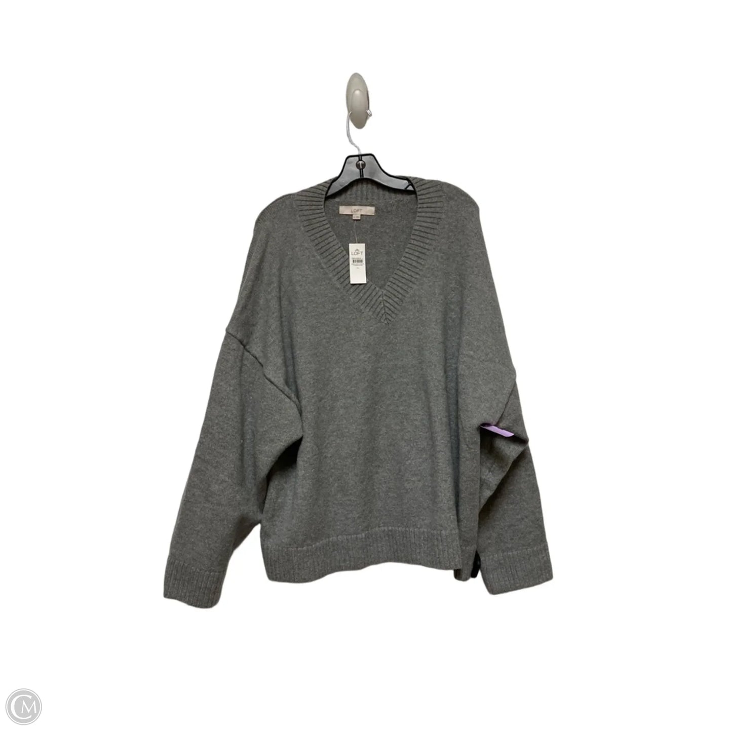 Sweater By Loft In Grey, Size: Xl