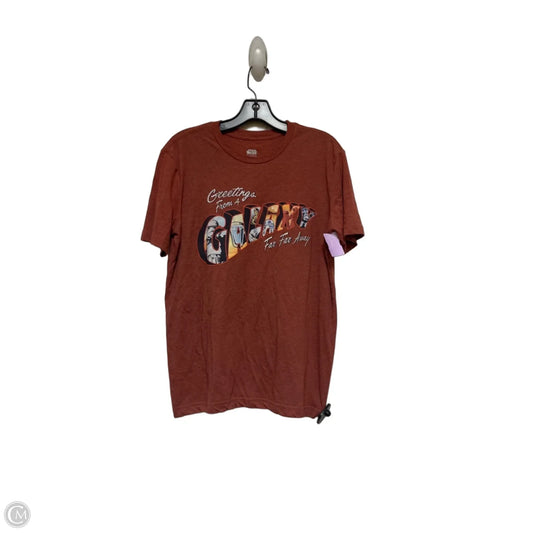 Top Short Sleeve Basic By Disney Store In Red, Size: S