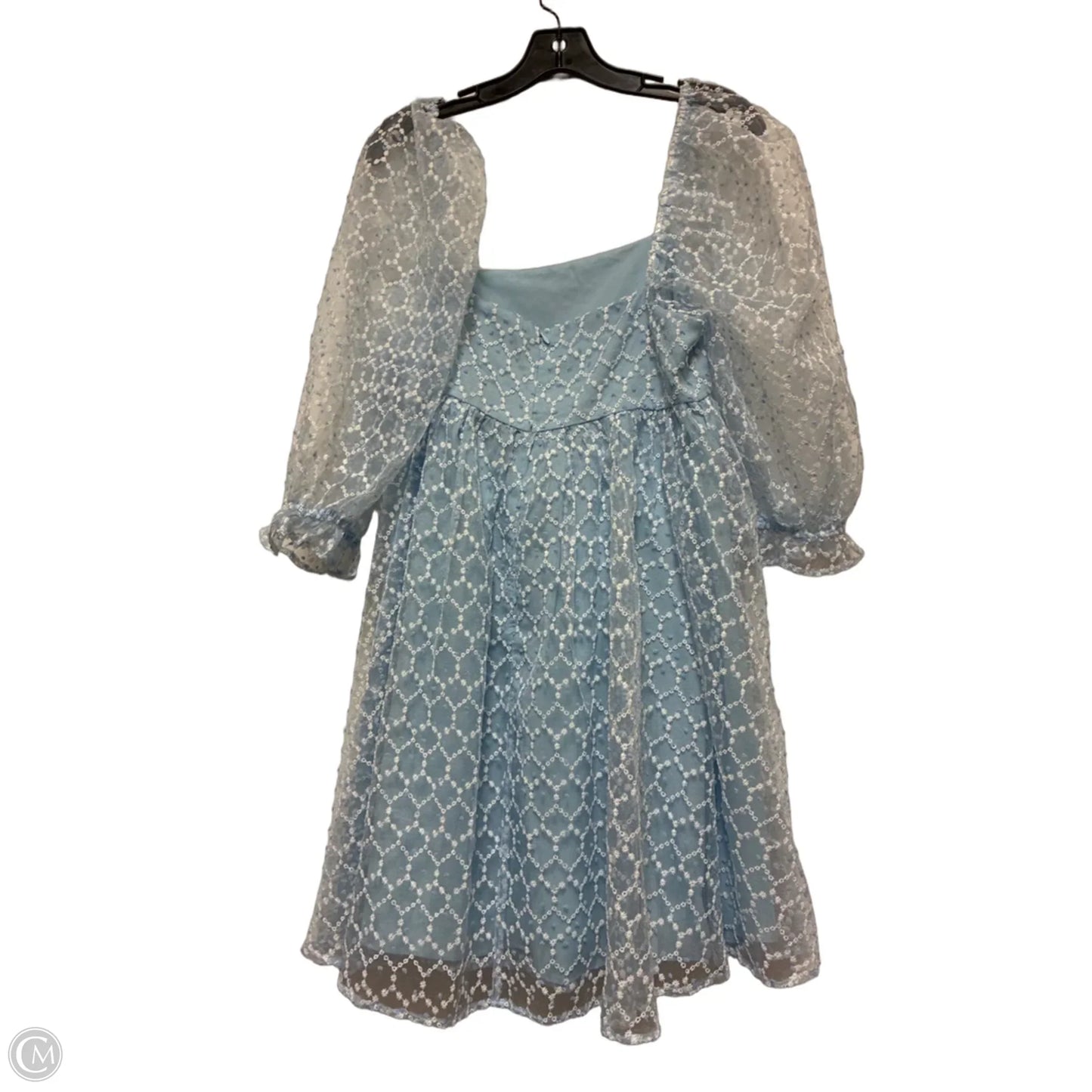 Dress Casual Short By Storia In Blue & White, Size: L
