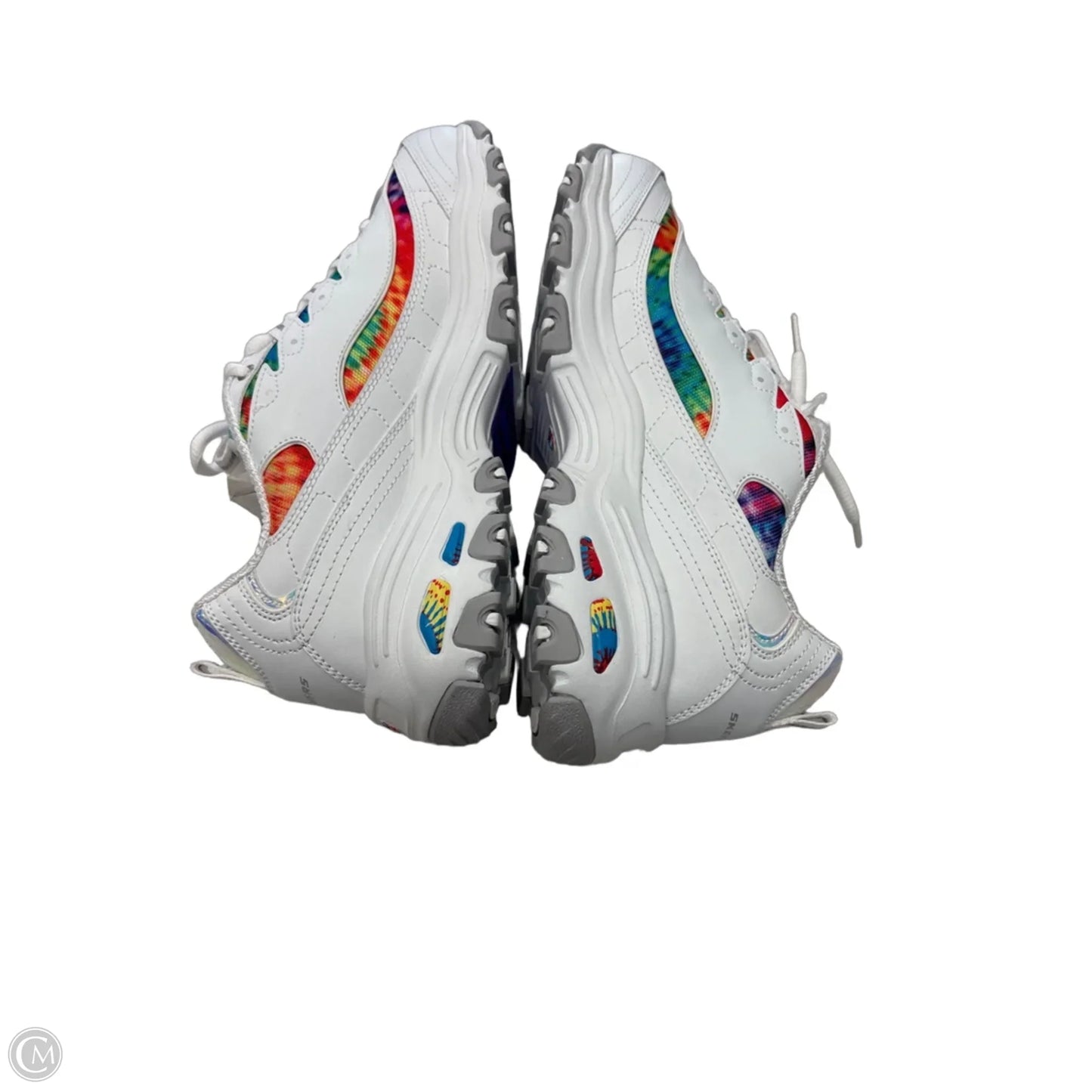 Shoes Athletic By Skechers In Rainbow Print, Size: 8.5