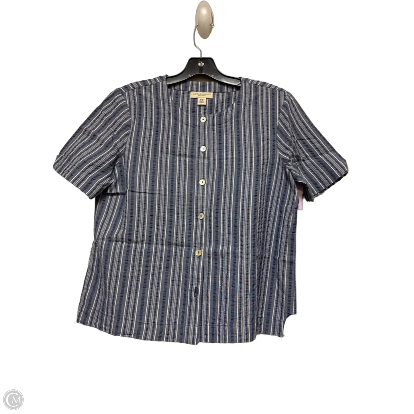 Top Short Sleeve By Appleseeds In Striped Pattern, Size: Sp