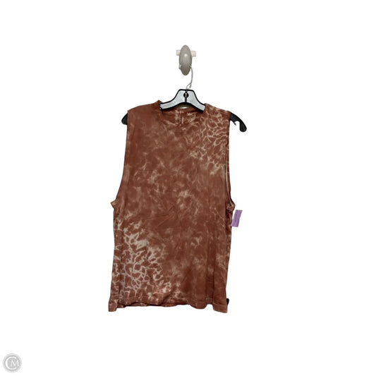 Athletic Tank Top By Lululemon In Tie Dye Print, Size: L