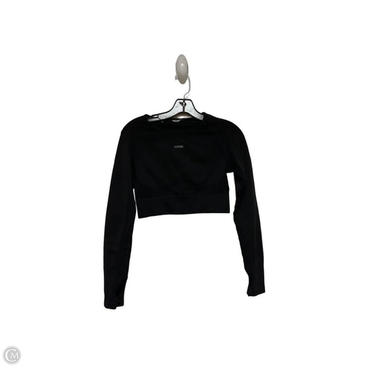 Athletic Top Long Sleeve Crewneck By Gym Shark In Black, Size: S