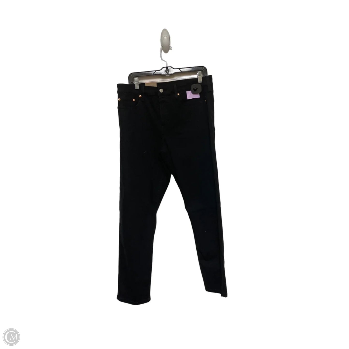 Jeans Straight By Levis In Black, Size: 8