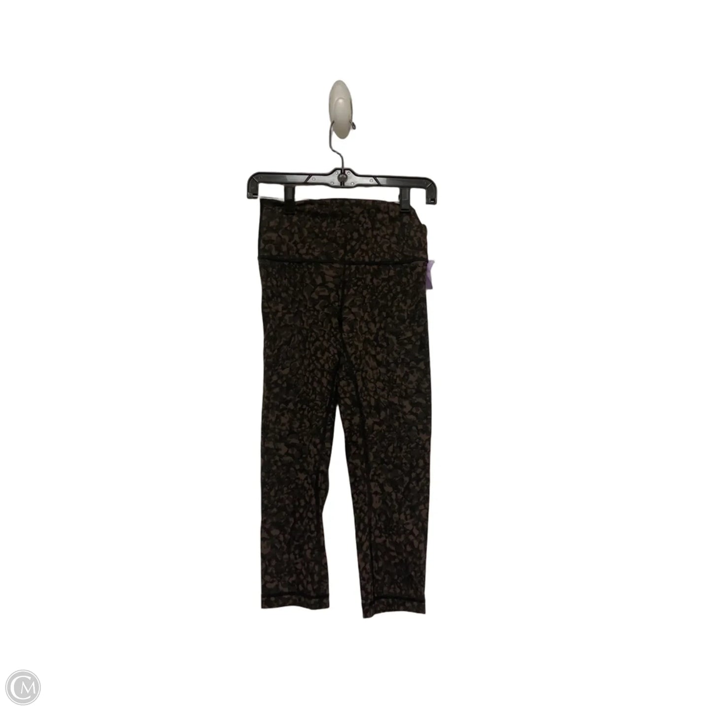 Athletic Capris By Lululemon In Black & Brown, Size: 6