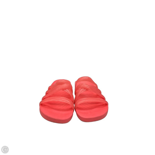 Sandals Flats By Crocs In Coral, Size: 8