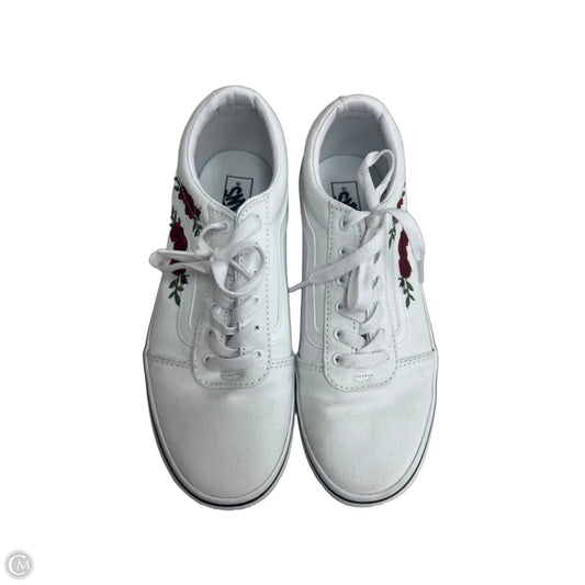Shoes Sneakers By Vans In Red & White, Size: 6