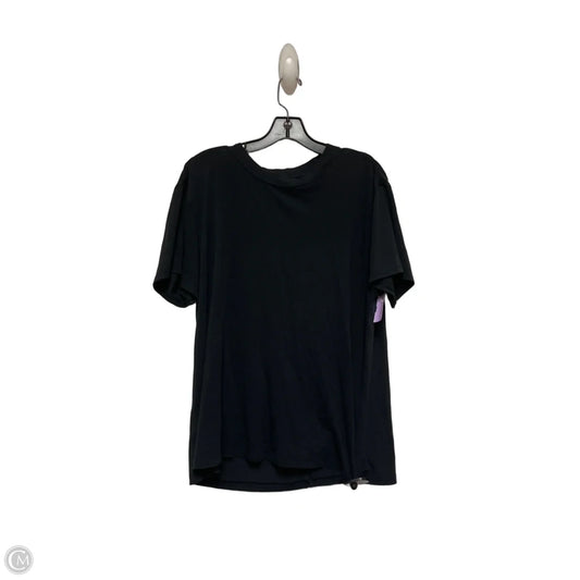 Athletic Top Short Sleeve By Lululemon In Black, Size: M