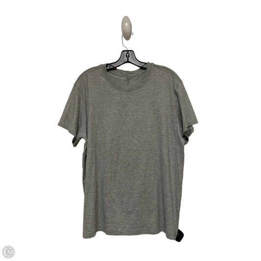 Athletic Top Short Sleeve By Lululemon In Grey, Size: M