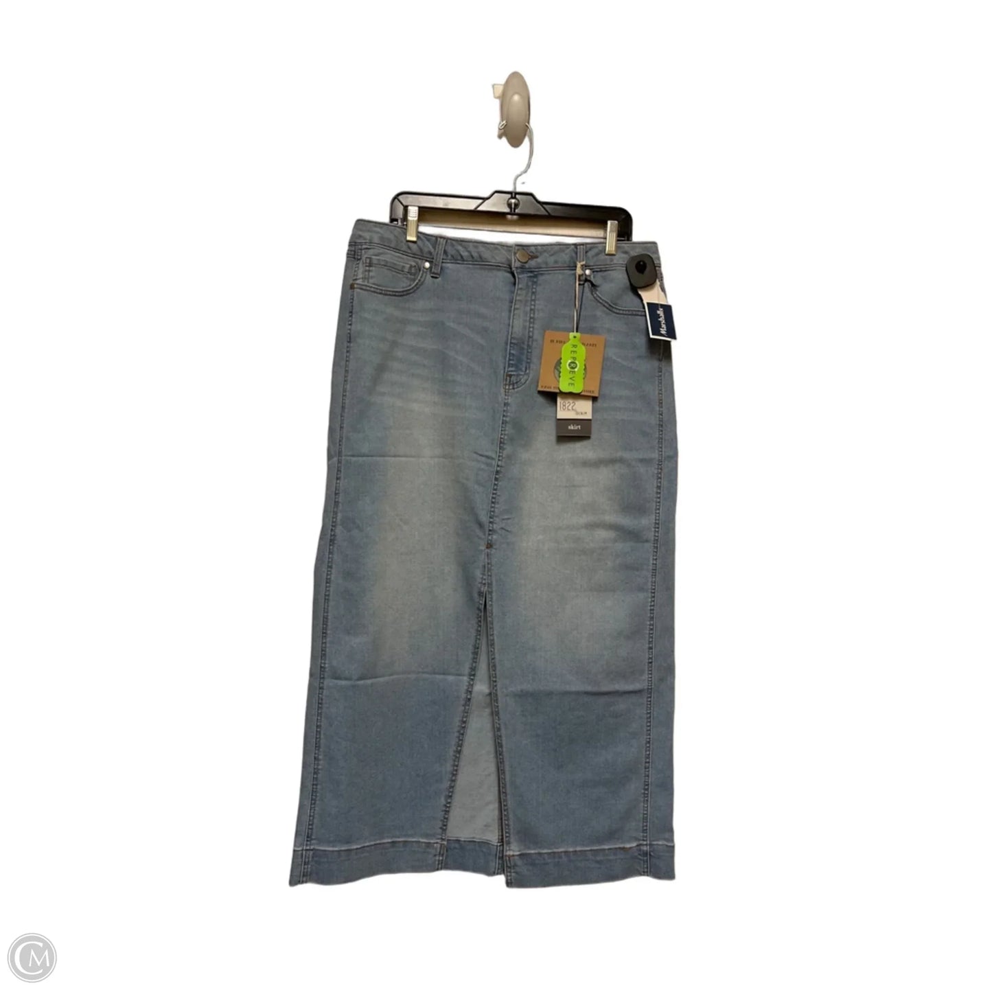 Skirt Midi By 1822 Denim In Blue Denim, Size: 16